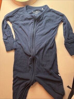 Brave Little Ones Blue Zippered Infant One-Piece Pajama